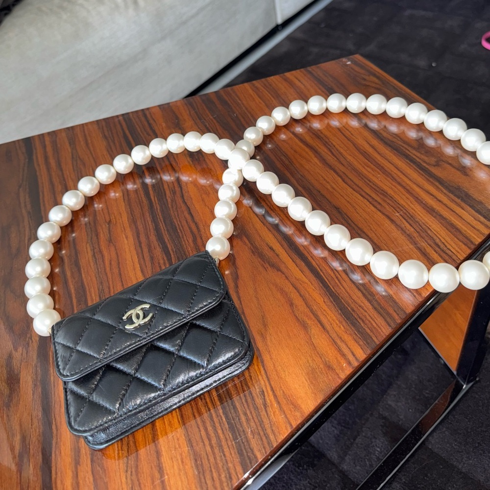 Chanel Crossbody Bag - 2021 Maxi Pearl Mini Wallet on Chain